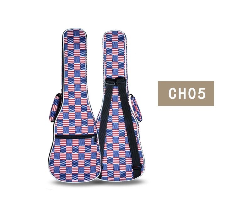 Bærbar slitesterk 21- tommers liten gitar sopran ukulele ryggsekk gig bag sak ukues myk uke dekke: Ch05