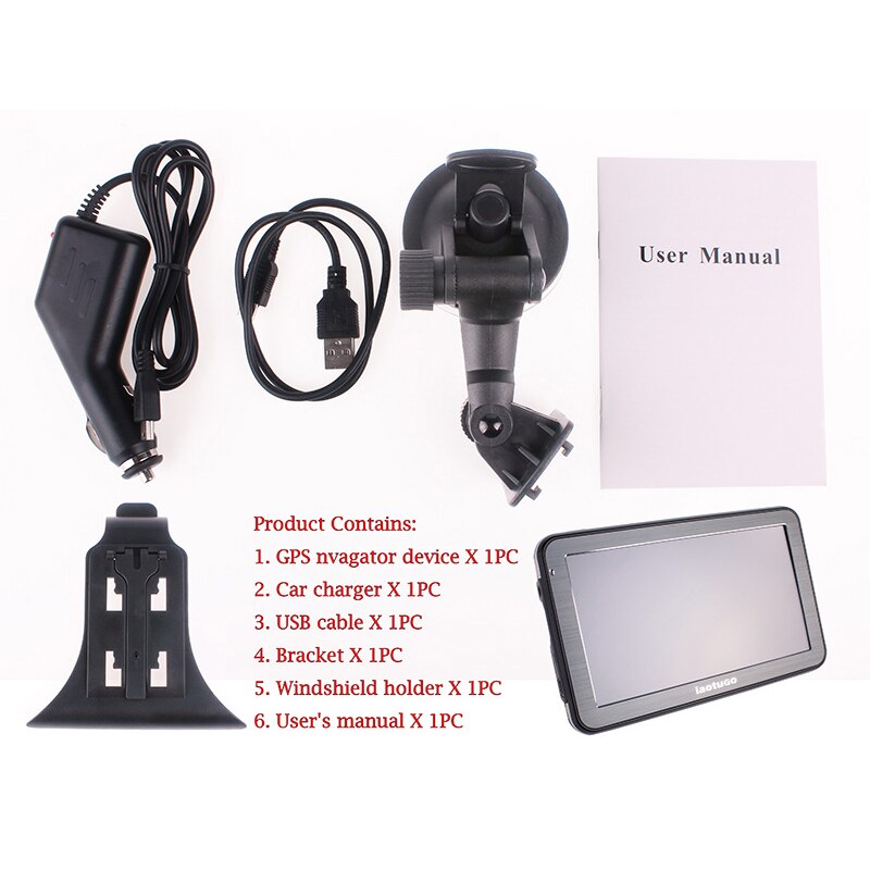 iaotuGo 5 inch Bluetooth AV in MTK car GPS navigator navigation ,800MHZ, 128M,4G,FM,Wince 6.0,Truck maps ,Europe,America maps