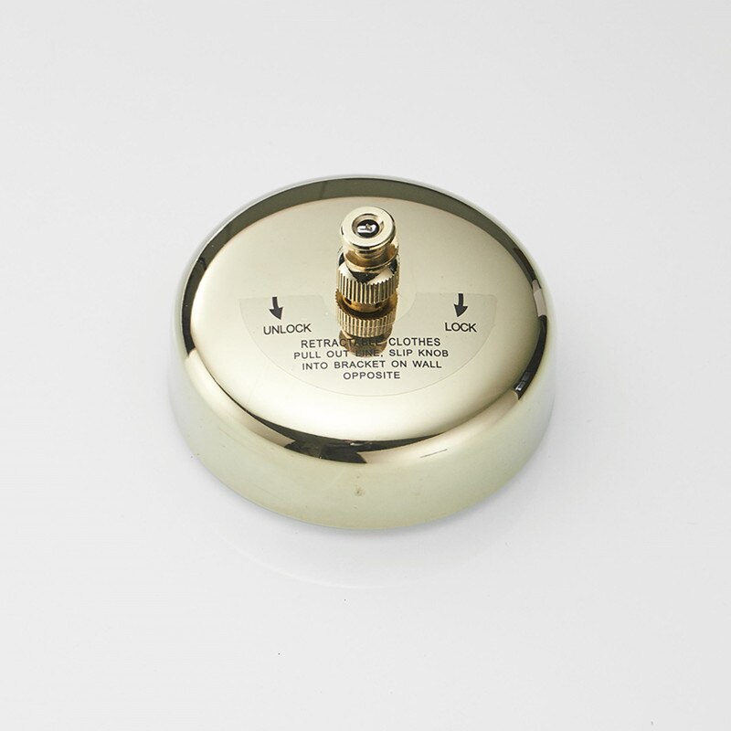 Clothesline Black Stainless Steel Retractable Clothesline Dryer Indoor Steel Wire Single Row Laundry Hanger Simple Clothes Rack: gold