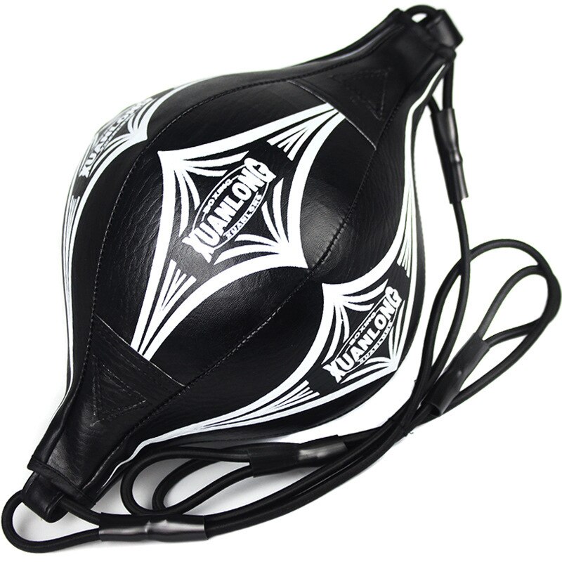 PU Leder Doppel Ende Bodybuilding Boxen Geschwindigkeit Ball Boxsack Professionelle Erwachsene Fitnessraum Birne Mit Inflator Fitness Ausrügestochen