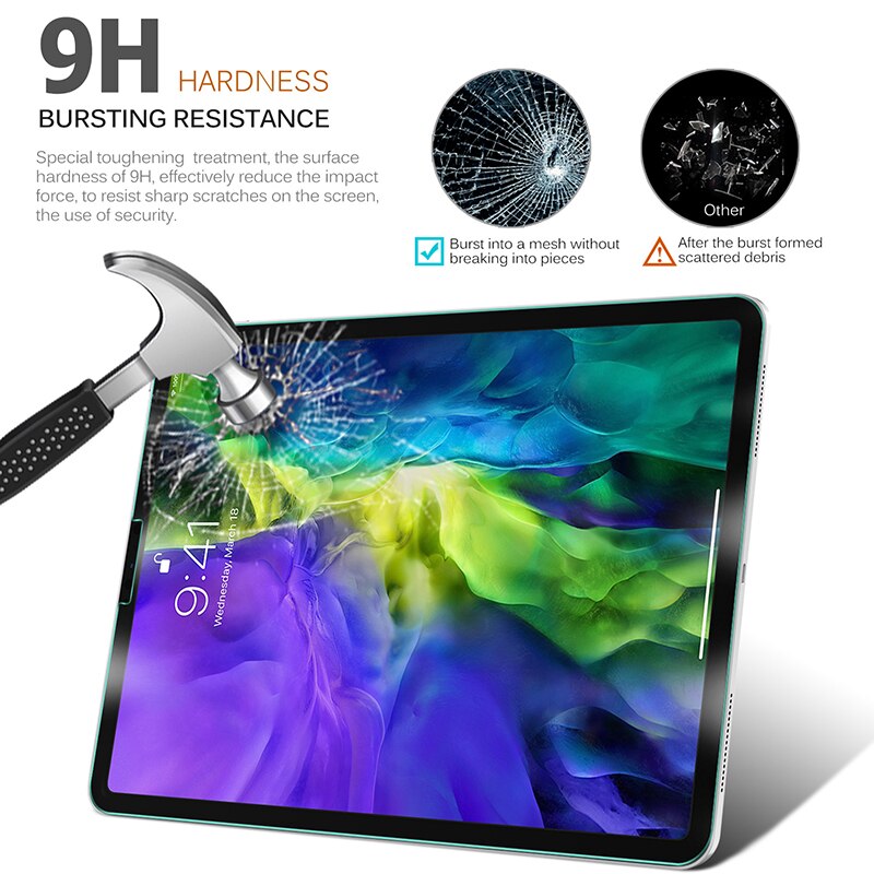 Tablet Screen Protector Film Tempered Glass For iPad Pro 11 inch Full Covered Front Protect Glass For iPad Pro 11" 12.9"