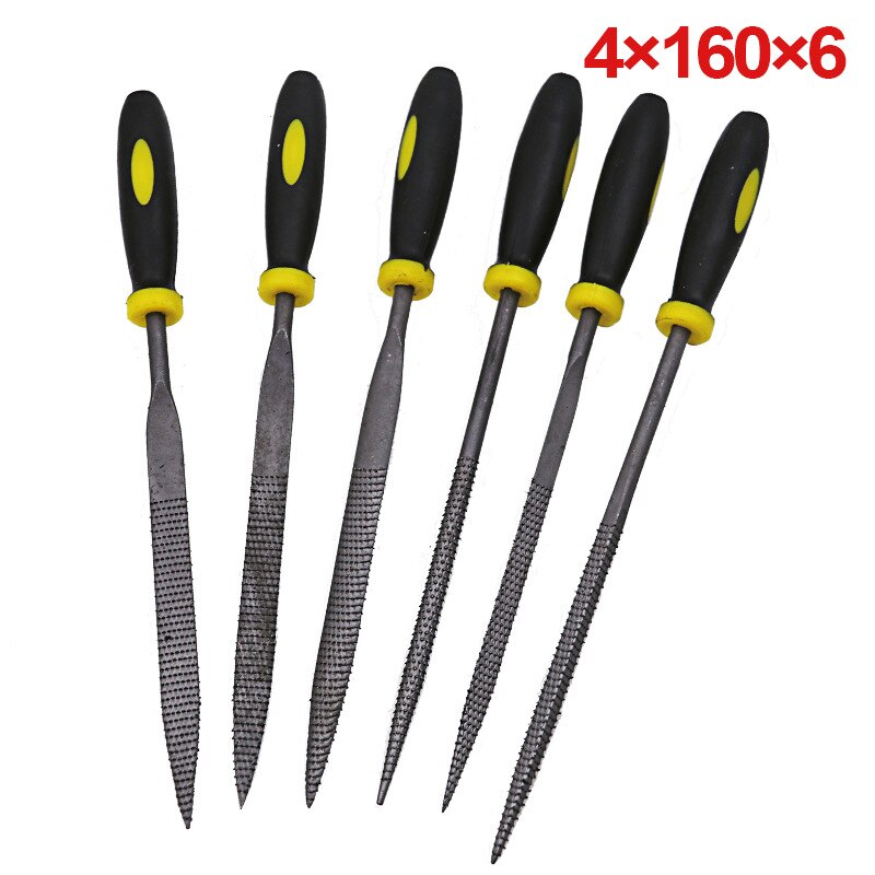 6Pcs Wood Rasp Assorted Files Set Carpentry Filing Tool Woodworking Metal Grinding Tool Rasp 5X180mm 4X160mm 3x140mm
