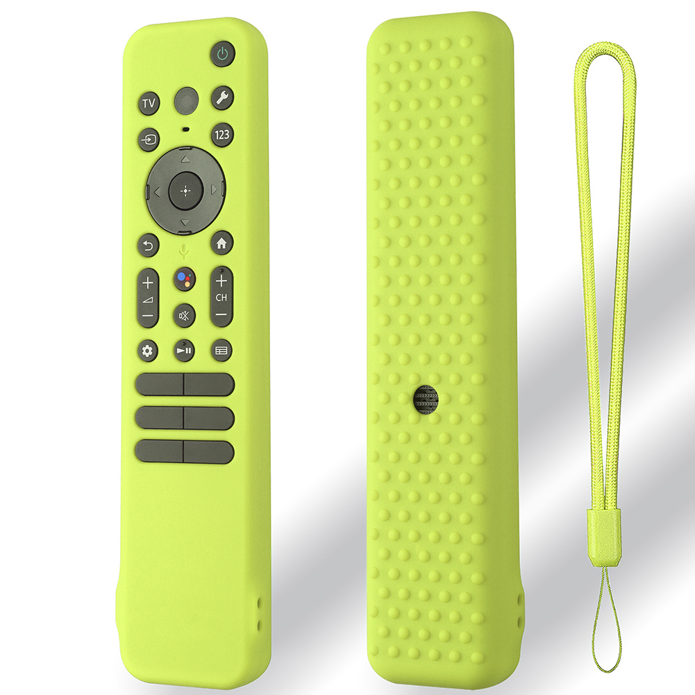 Siliconen Afstandsbediening Voor Sony RMF-TX810U Tx811u Tx910u 2023 Smart Tv Afstandsbediening Stofdichte Hoes Met Lanyard: green