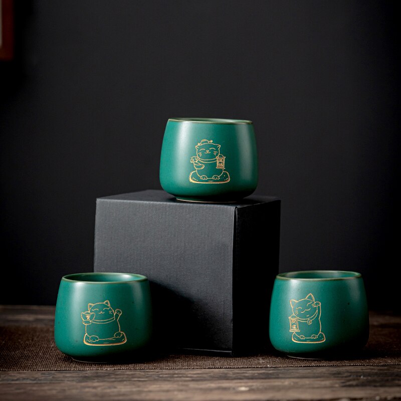 Tea Set Sino High-end Matcha Set Semi-Automatic Tea Set Chinese Ceramic juego de te Ceramic Kungfu Teapot Living Room Office Tea Maker Cultural Heritage (Color : H Foam Packaging