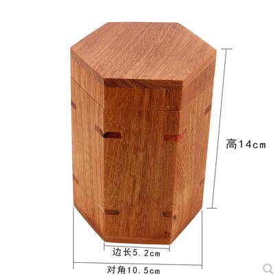 Draagbare thee blikken houten palissander palissander massief houten thee blikken pu& #39 ;er thee verpakkingsdoos opslag thee blikken: 1