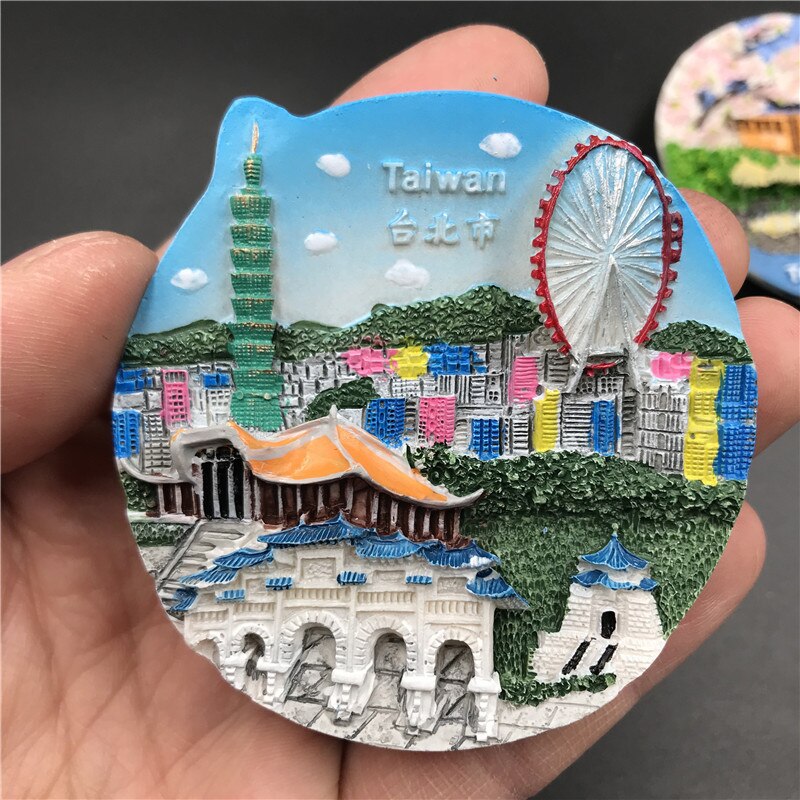 China Taiwan Taipei Fridge Magnet Refrigerator Magnetic Sticker Taroko huallen Tourist Attractions Landscape Souvenir Craft