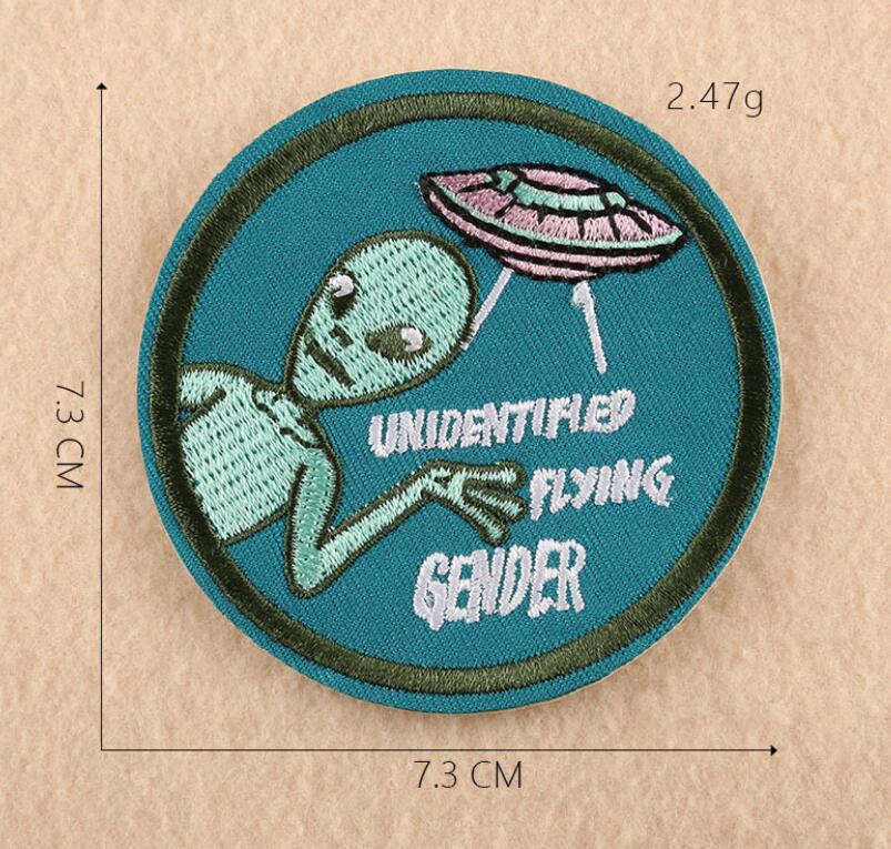 X-bestanden X File Borduurwerk ijzer op Patches Herdenkingsmunt Badge Jurk Diy IK Wil Geloven: Multi-Colored