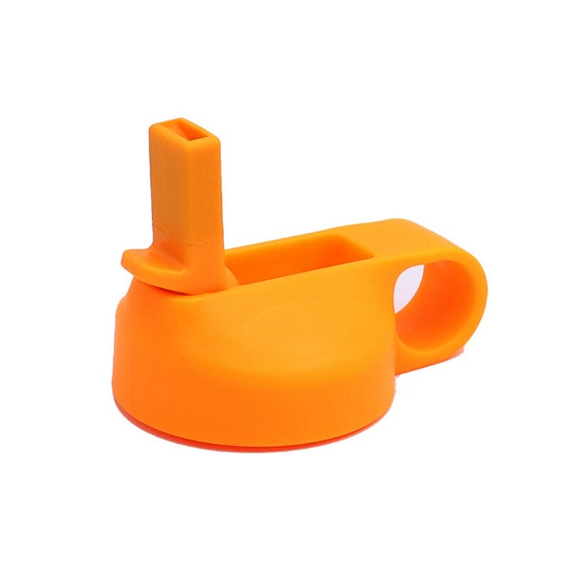 Draagbare Stro Flip Deksel Cap 12-64Oz Brede Mond Fles Water Beker Deksel Roestvrijstalen Thermoskan Universele voor Hydro Kolf: Orange