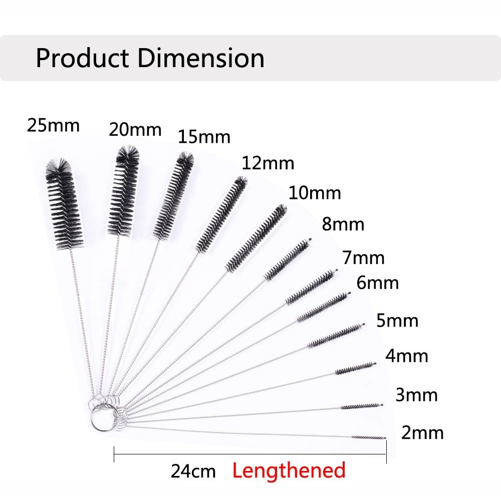 Pack of 12 Pipe Cleaners Long Cleaning Brushes For Water Bottle Coffee Machine Stainless Steel Multi-function practical