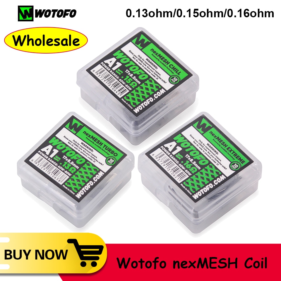 Original Wotofo nexMESH A1 Mesh Spule EXTREME 0,16 ohm/CHILL 0,15 ohm/TURBO 0,13 ohm Für Profil 1,5 RDA Tank VS Wotofo Spule