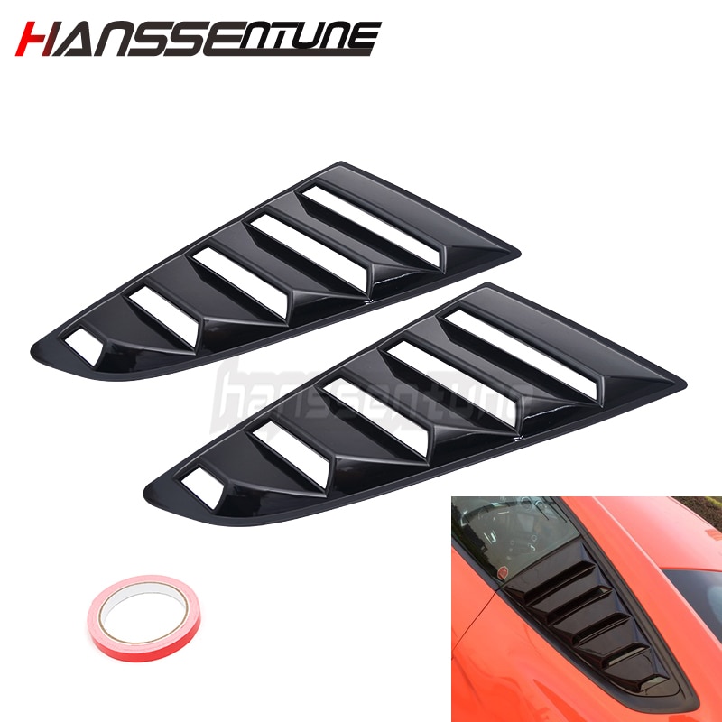 1 Pair OE Style Side Black Window Louvers Left & Right Side Fits For Mustang