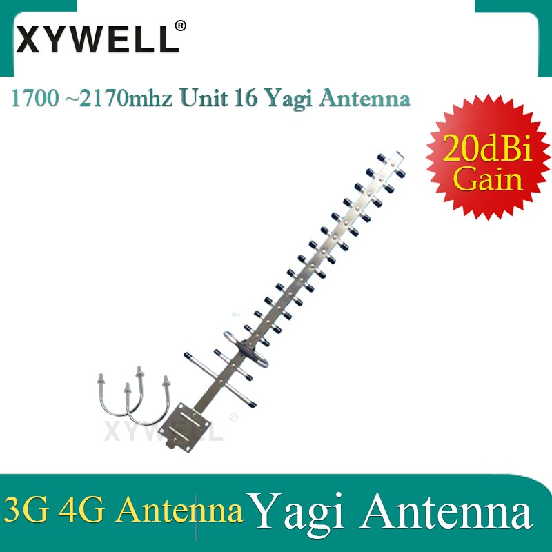 XYWELL 20dBi Gain 3g 4g Antenna 3g Yagi Antenna 4g 3g 2100 1800 Outdoor Antenna 3G 4g LTE External Yagi Antenna With N Female