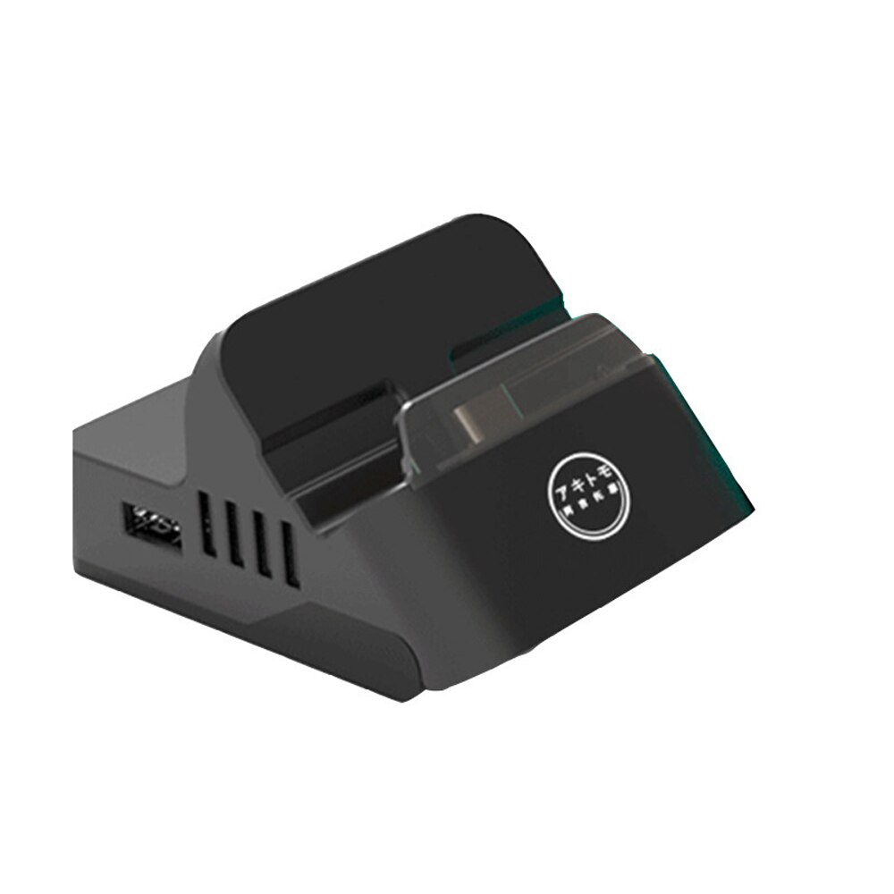 Portable Mini Switch TV Docking Station Charging Stand Replacement for Nintendo Switch Dock Set: Black
