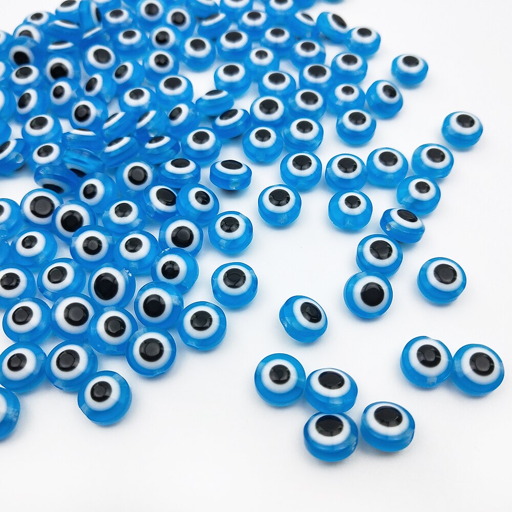 50pcs/Lot 8mm Diy Eye Beads Oval Shape Spacer Beads Stripe Resin Spacer Beads For Jewelry Making Bracelet Necklace Charms: 4