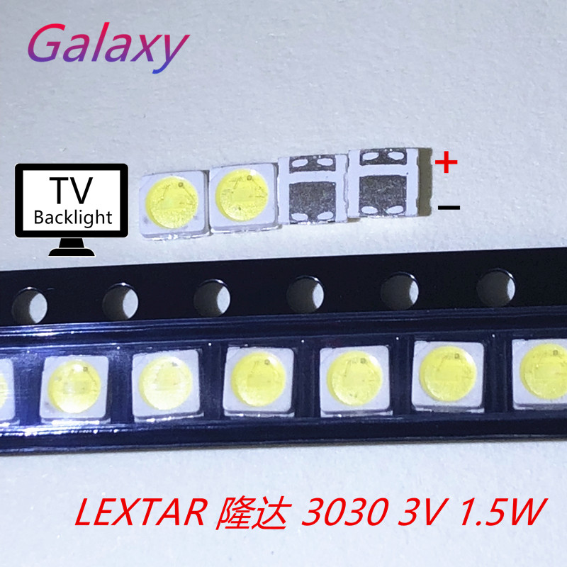 Lextar retroiluminación LED de alta potencia LED 1,5 W 3030 3V blanco 150-187LM PT30W45 V1 aplicación de TV 3030 smd led diodo LEXTAR 500 Uds