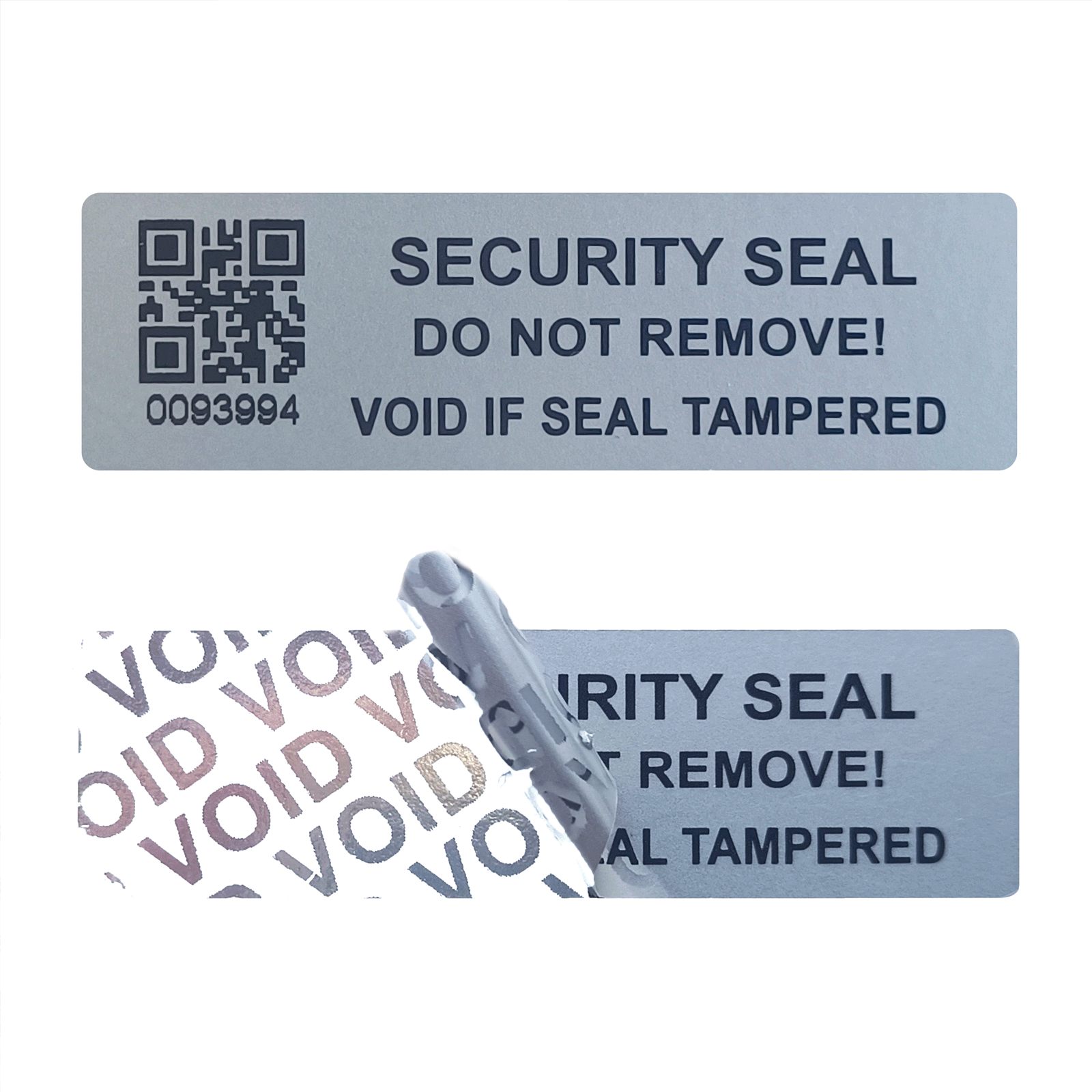 Bar code warranty void stickers Dumb silver PET se... – Vicedeal
