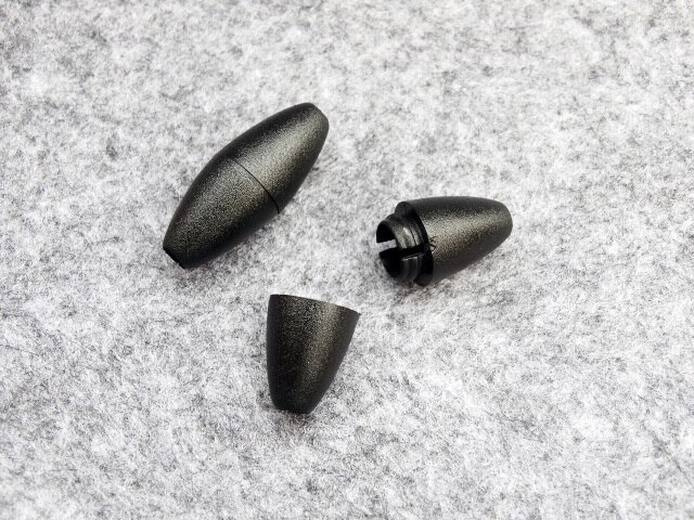 100pcs/lot Black Plastic Lanyard Safety Breakaway Pop Barrel Connectors For Ribbon Lanyards Cord Lock Stopper