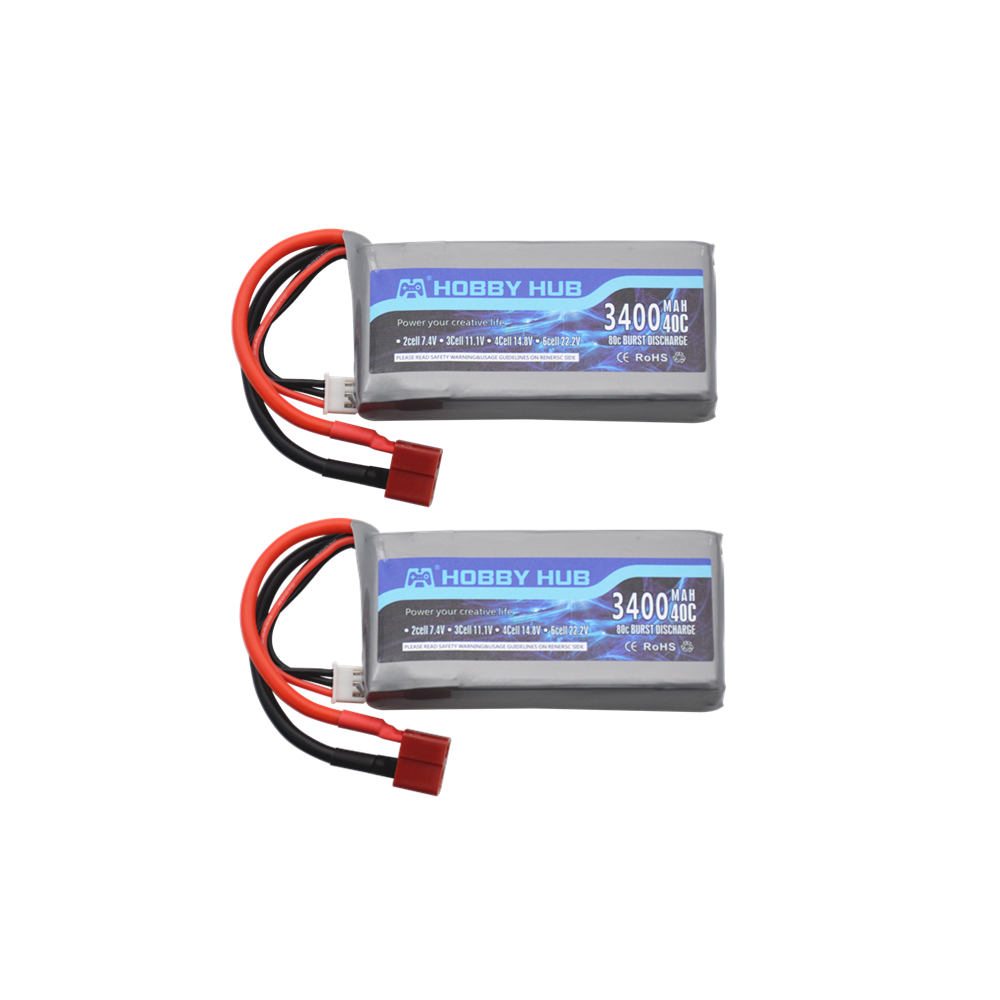 Upgrade 3400 mah 7.4v lipo batterijladerset voor wltoys 12428 12423 rc vierwielige rc-voertuigauto voor feiyue 03 q39 rc onderdelen: Geel