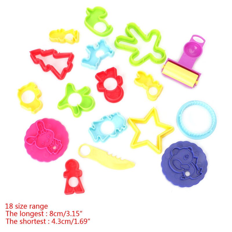 1Set Kids Plastic Gemengde Plasticine Klei Deeg Cutters Mallen Childrens Modelling Tool