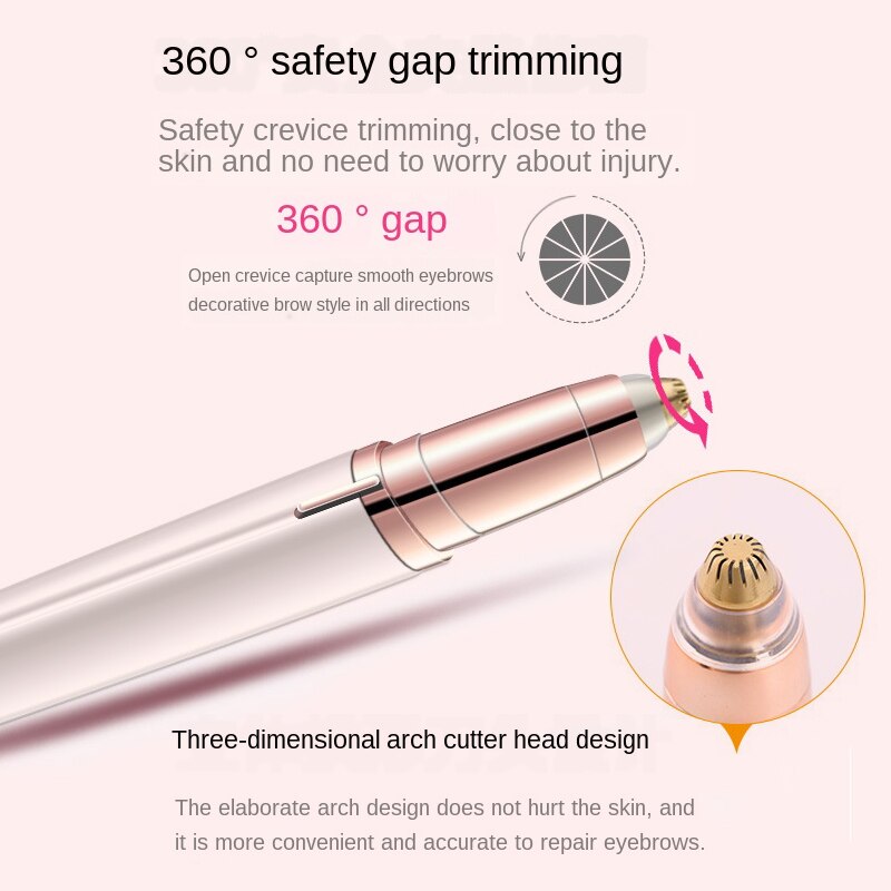 Mini épilateur électrique, stylo rasoir de sourcils, rasoir à sourcils, multifonction, sans douleur, pour le visage