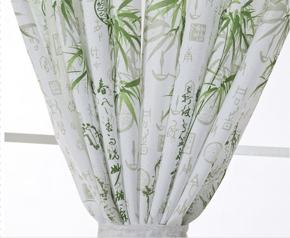 Retro bambu kuvio calico verho valmiin tuotteen kangas ikkunan verhot olohuoneen sisustamiseen шторы в гостинную