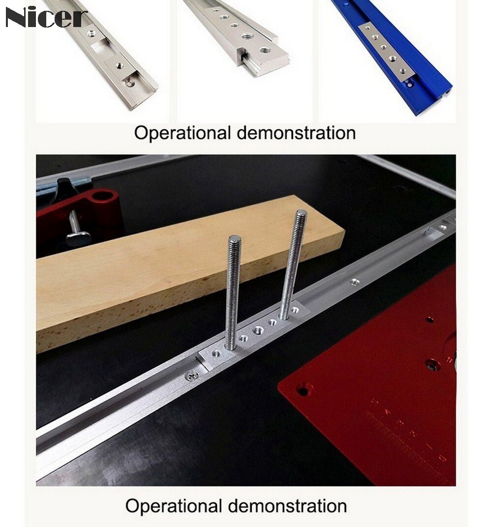 Écrou coulissant t-track M6/M8 en alliage d'aluminium, écrou à fente en T pour gabarits de Type 30/45, fixation par vis, outils pour le travail du bois