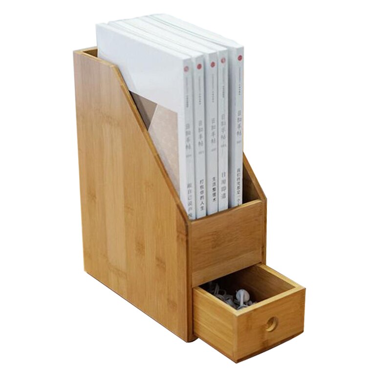 Bambus træ dokumentbakke filer bakke træ janpan stil high end kontor forretning indehaver kontor magasin holder med skuffe holder