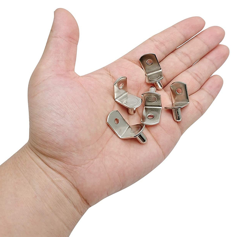 50 stuks plankdragers, 6mm l-vormige plankdragers, vernikkelde plankdragers voor meubels