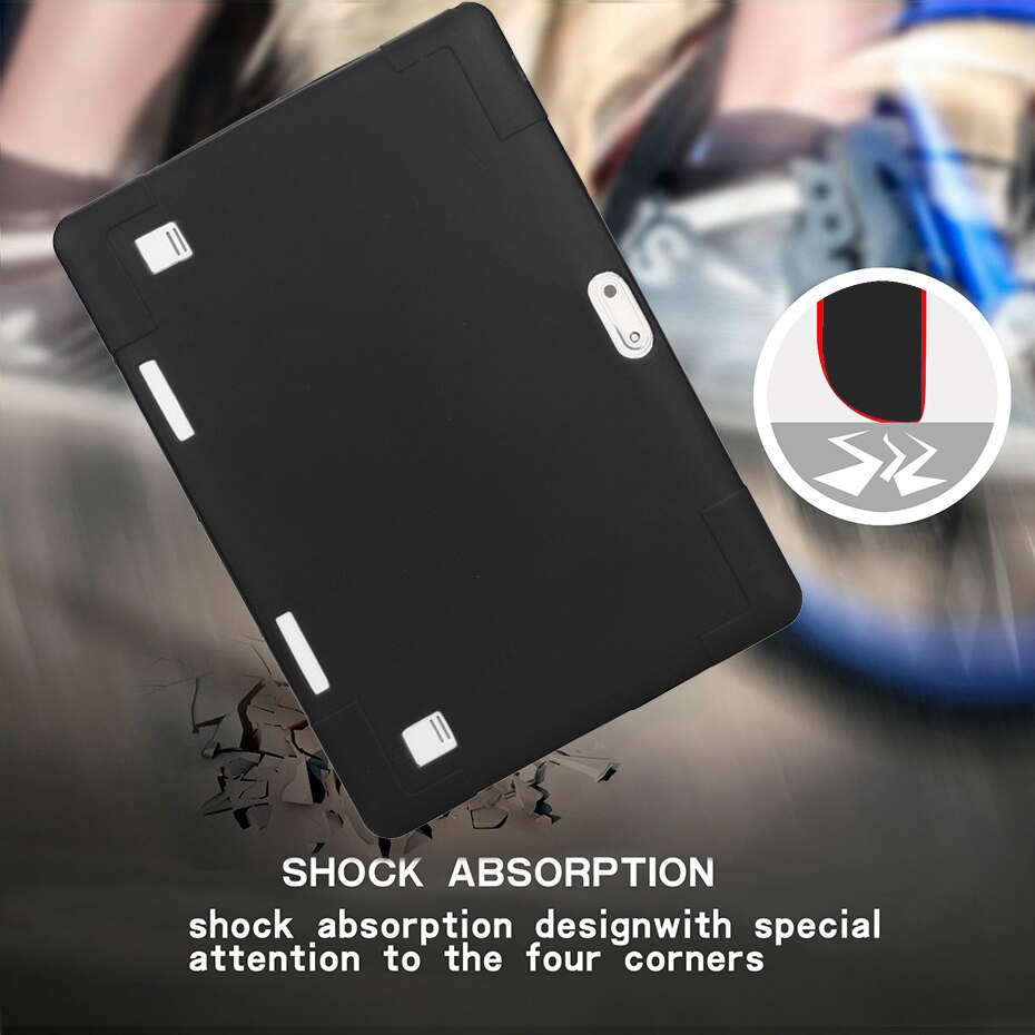 10.1 ''Universele Zachte Siliconen Case Voor 10 10.1 Inch Android Tablet Pc Shockproof Effen Kleur Back Cover Beschermende Shell