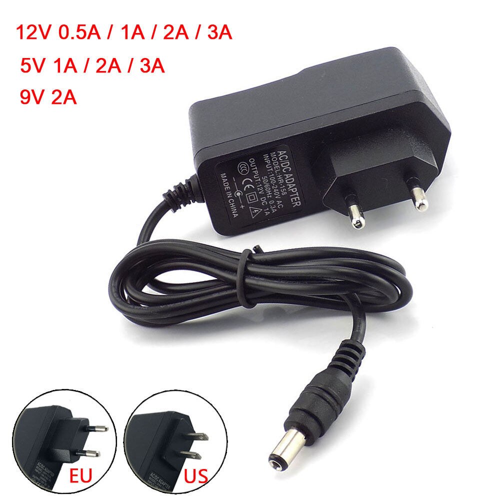 AC DC 5V 2A Power Supply Adapter US EU Plug LED Strip light
