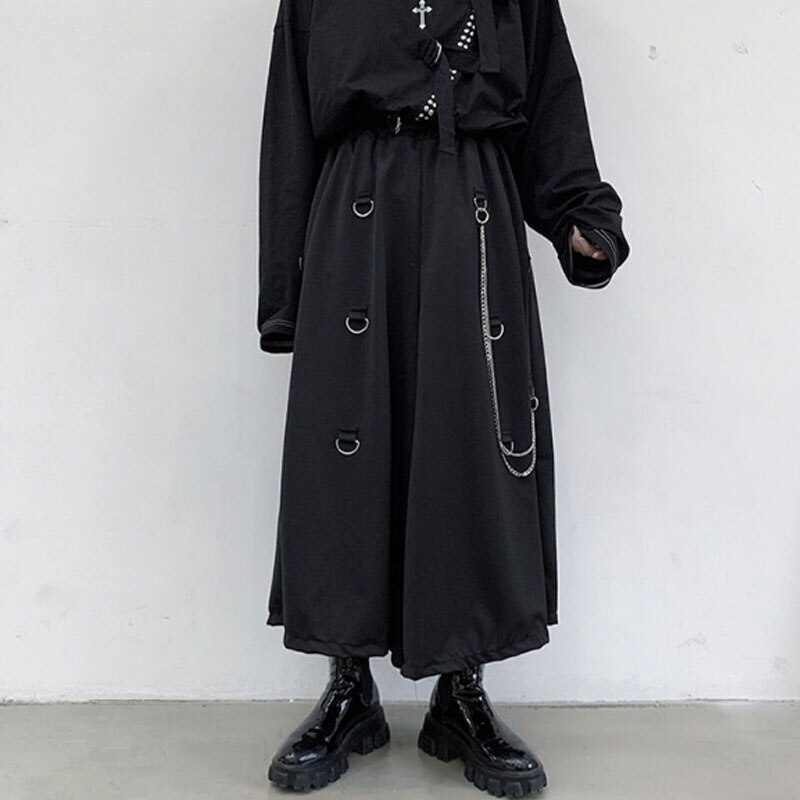 Homens-ropa de calle informal de metal para hombre, camisa masculina de estilo japonés, estilo gótico, punk, kimono: XXXL