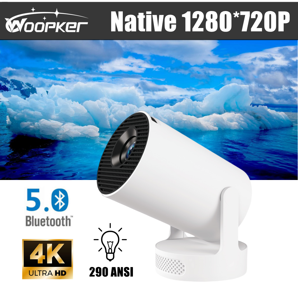 Woopker 4K Projector HY300 Ultra Android 11 290 ANSI Allwinner H713 Dual WIFI BT5.0 1280*720P Built in 5W Speaker Home Portable