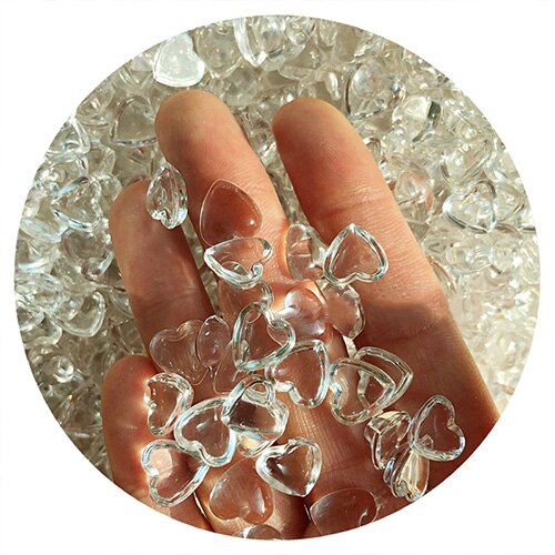 Boxi Slime kit Additives Charms Heart Fishbowl Beads Supplies Sprinkles Filler DIY Accessories For Fluffy Cloud Crunchy Slime: Transparent