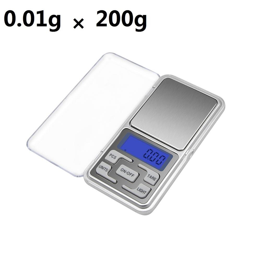 0.5/1/2/3/4/5/10 Kg× 1/0.1/0.01g balances de cuisine haute précision affichage numérique Balance électrique pour bijoux Balance cuisine pesage: A-0.01gX200g