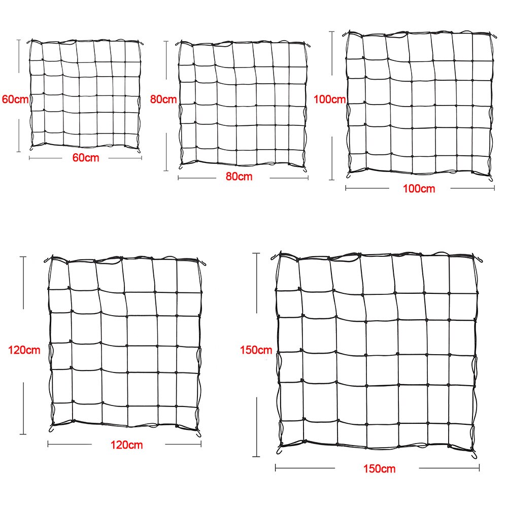 Garden Supplies Flexible Trellis Netting Vegetable Home Fence Grow Tent Elastic Bean Plant Climbing 8 Hooks