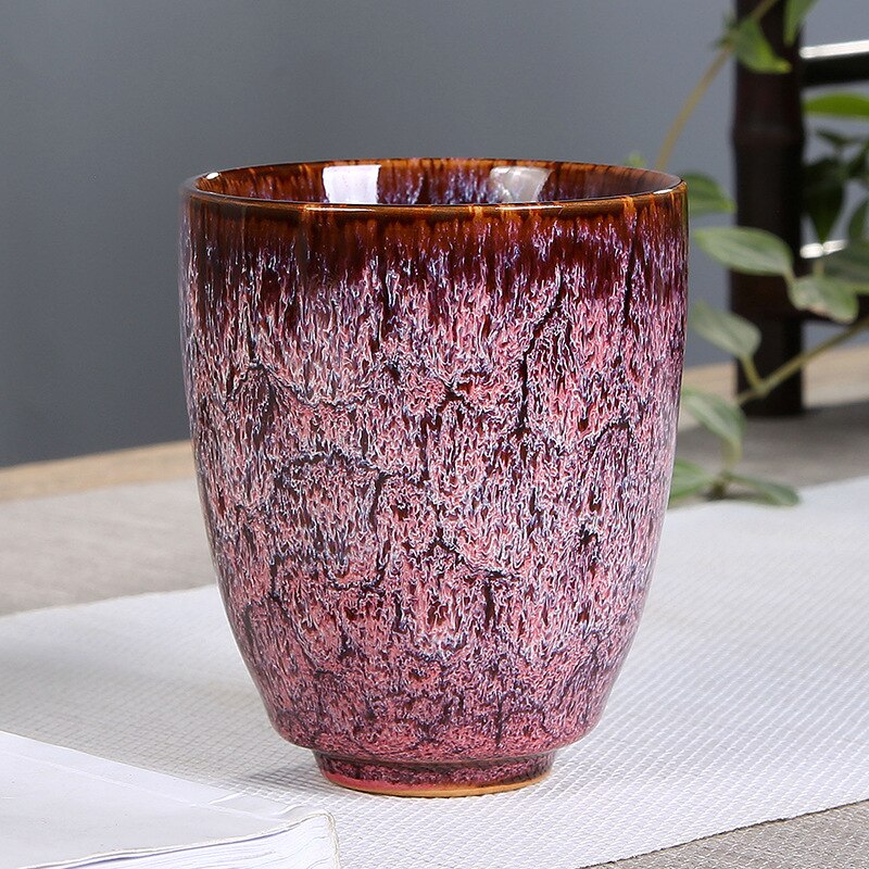 JIA-GUI-taza de té China LUO, tazas de té de cerámica con cambio de horno, taza de viaje para el hogar, juego de té de cerámica , 250ML, I063