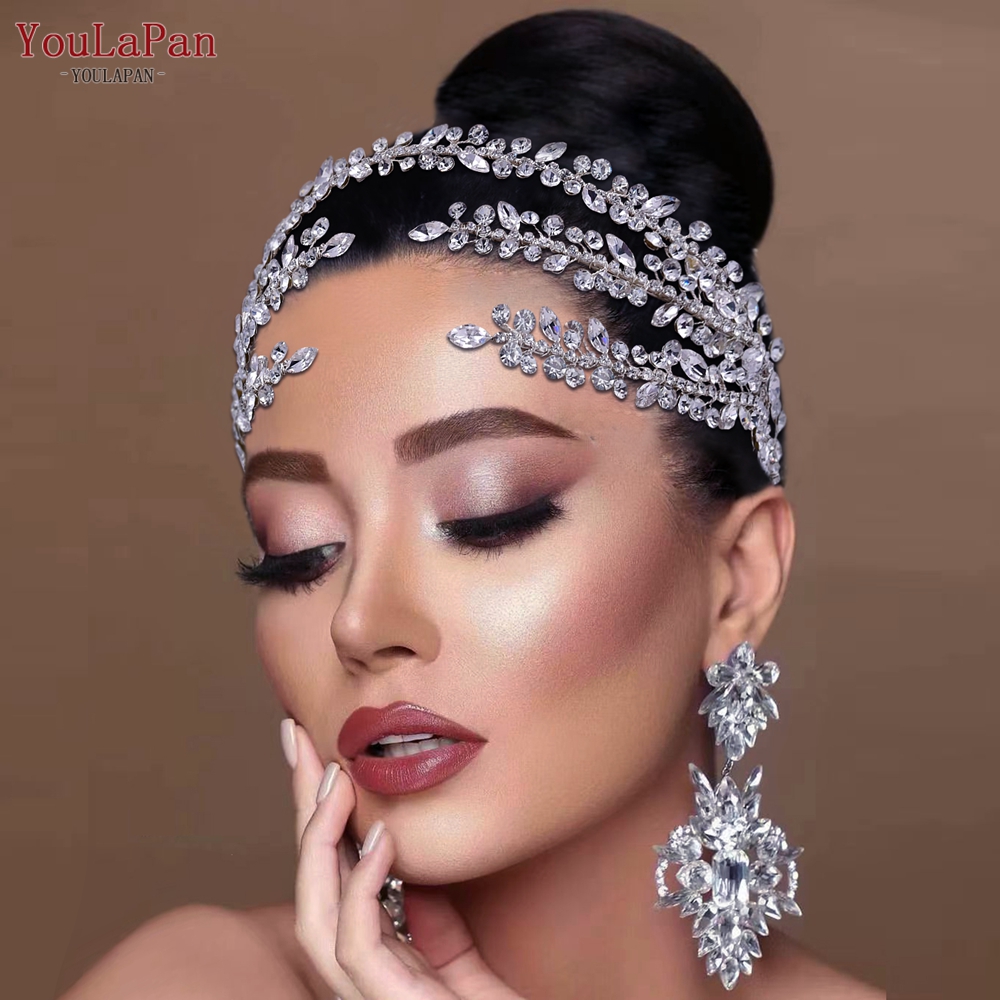 YouLaPan HP496 Strass Bruidshoofdband Boheemse Bruidshaaraccessoires Vrouw Hoofddeksel Bruiloft Haaraccessoires Bruid Tiara