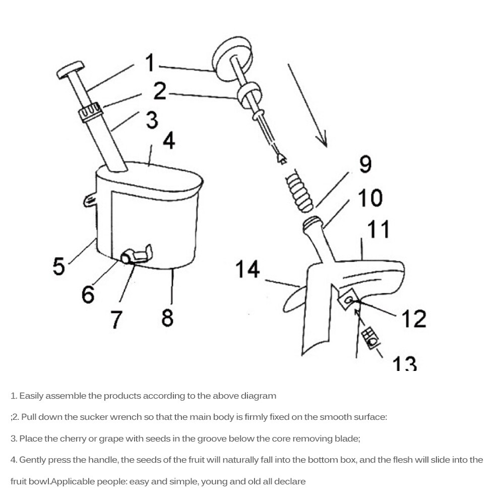Cherry Corer Cherry Pit Remover Grape Pit Remover Fruit Pit Cover Kitchen Equipment CoverJujube Pitting Device Pitting Tool