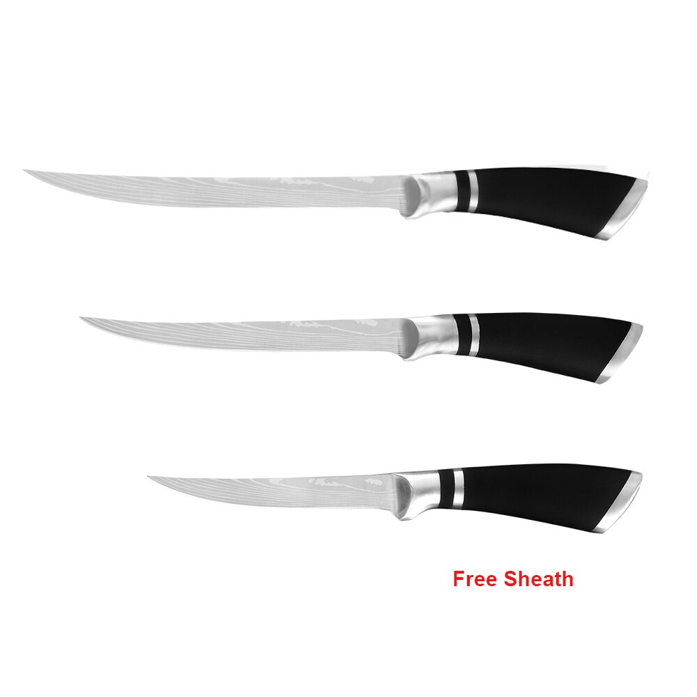 XYJ Razor Sharp Filleting Knife 6 7 8 Inch Fish Fillet Boning Narrow Blade Stainless Steel Kitchen Knives