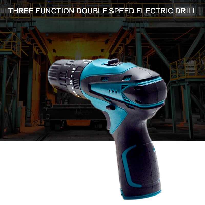 12V 10mm Electric Cordless Impact Drill Rechargable Electric Screwdriver Power Drill Li-Ion Battery For Makita 12V Battery