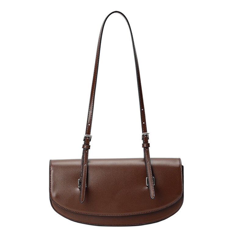 Style Retro Method Stick Bag Single Shoulder Crossbar Bag Women's Cross Saddle Bag Women's Bag Commuter Bag: brown