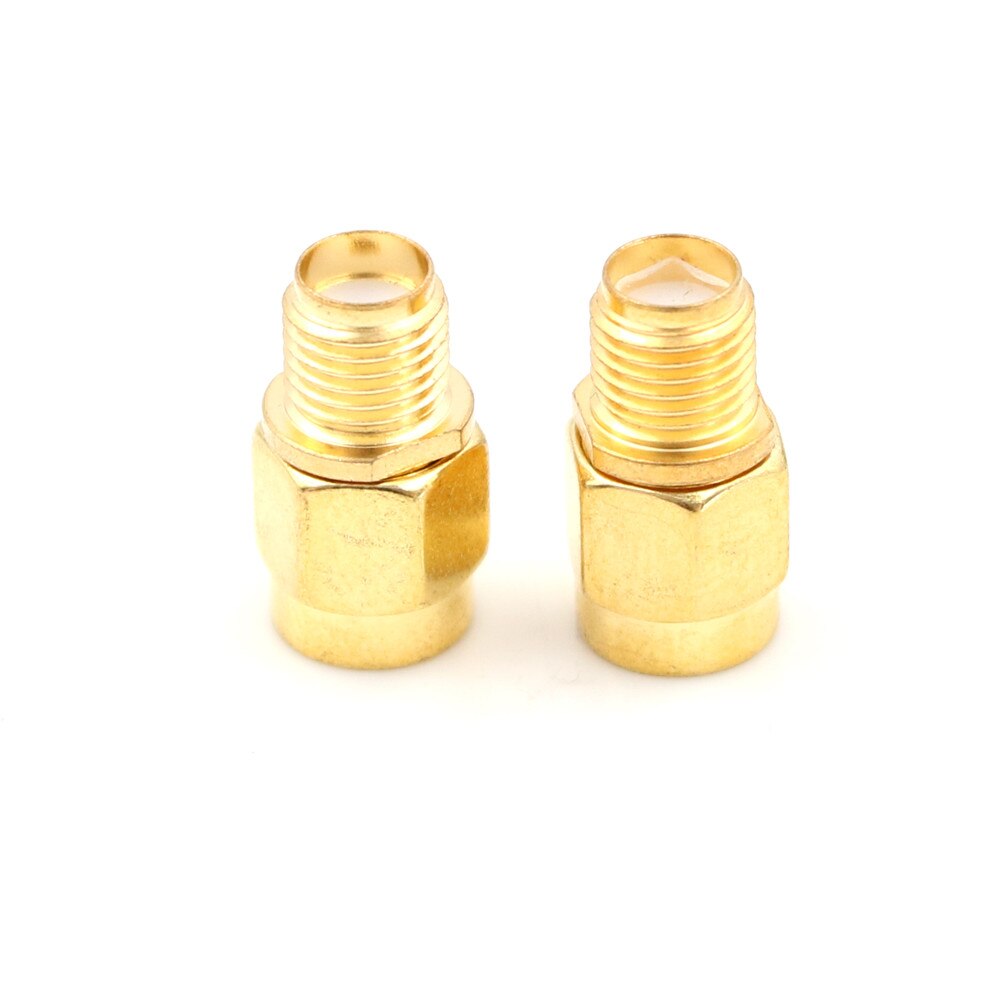 2 Pcs/lot RF SMA Connector RP SMA Female to SMA Male Plug Connector Adapter Goldplated Straight