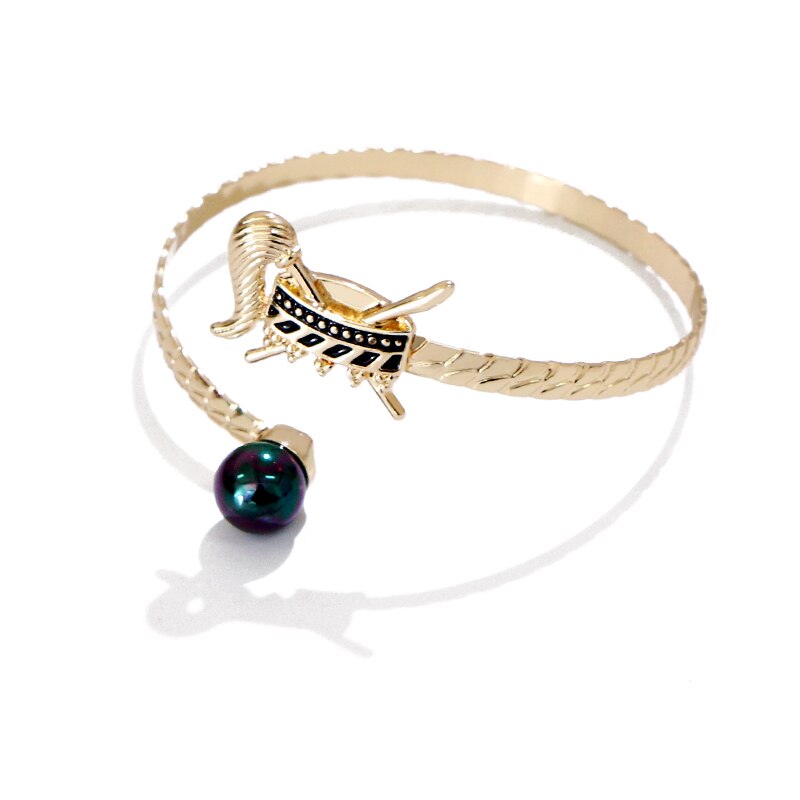 SAY Dia-pulsera de puño abierto para hombre y mujer, brazalete de hoja de Plumeria Polinesia Hawaiana de 7CM, corazón de tortuga, tótem de la suerte, perla de cristal