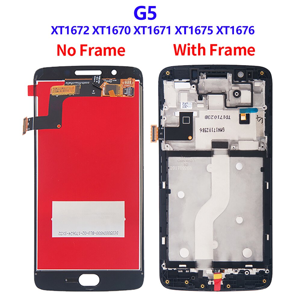 100% Tested For Motorola Moto G5S Plus G5 Plus LCD Display Touch Screen Digitizer Assembly Replacement For MOTO G5 G5S LCD+Frame