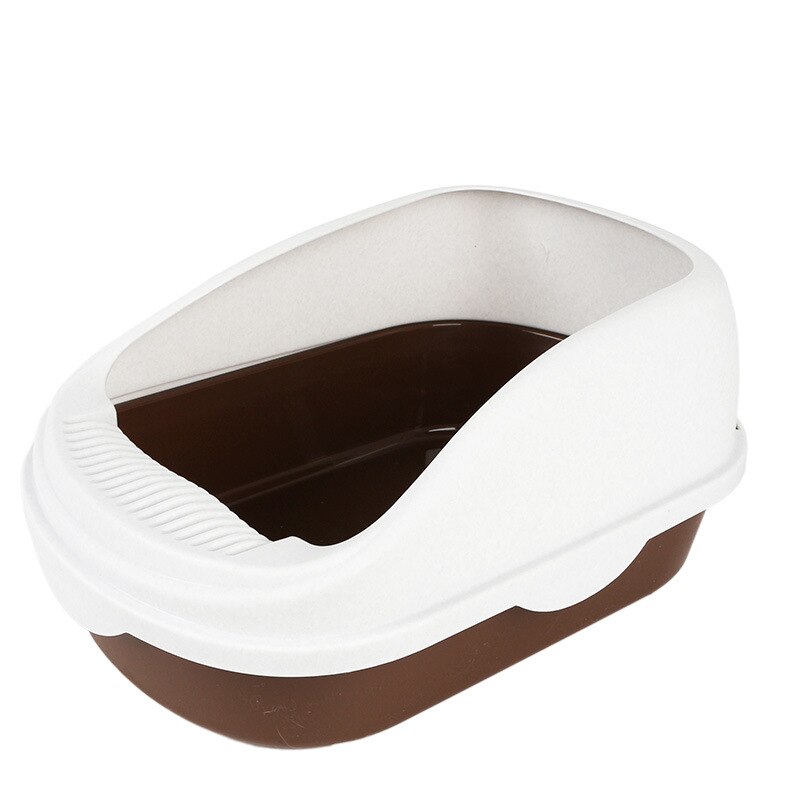 PSM Kit de adiestramiento de arenero gato cerrado, bandeja de plástico para arena de gatos, arenero gato, pala para arena para gatos, limpieza extraíble: Gris