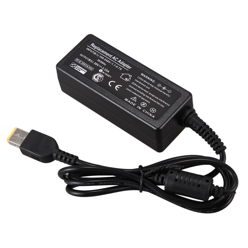 20V2.25A AC Adapter Charger for LENOVO ADLX45NLC3A USB ThinkPad S2 Yoga13 11 S1 K2450 45W Flex 3-1120 1130 X270