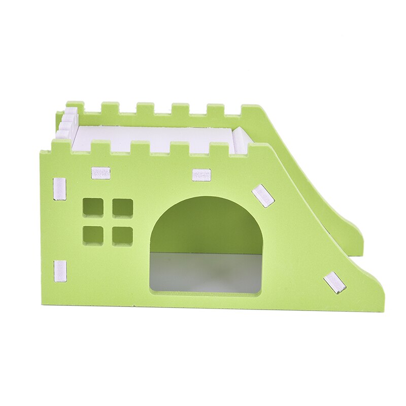 Maison de Hamster en bois avec échelle coulissante pour cochon d'inde, jouet d'exercice mignon, accessoires Cage à Hamster: AGN