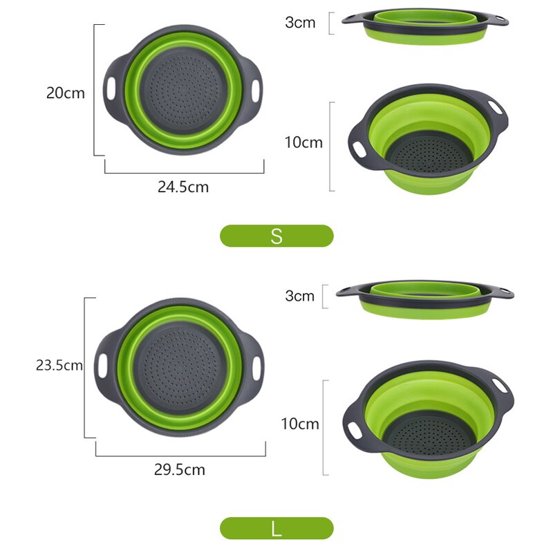 Mosodo Folding Drain Basket Multi-Function Washing Basket Retractable Fruit Basket Kitchen Storage Basket