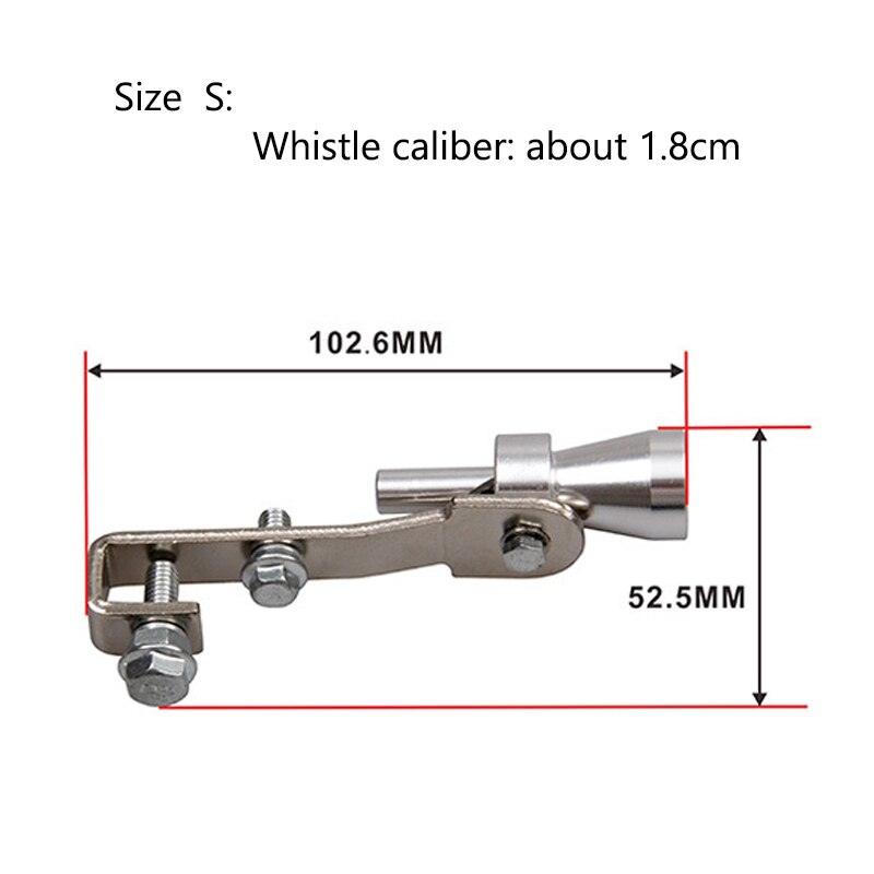 Silenciador de silbato de sonido Turbo Universal para motocicleta, tubo de escape, simulador de válvula de soplado automático, accesorios para coche, tamaño S 18mm