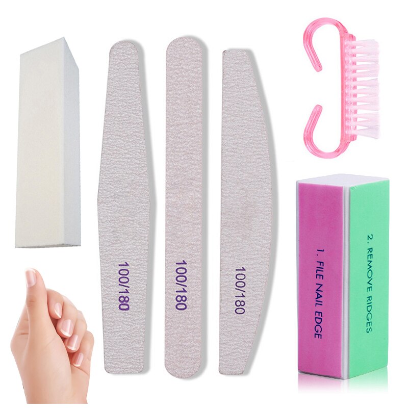 12-5Pc Professionele Nagelvijlen Buffing Schuren Files Block Manicure Nagel Art Buffer Polish Nagelvijl Nail art Tips Manicure: 6pcs (C)